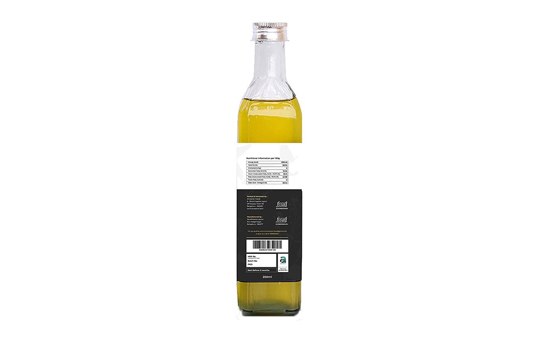 Anveshan Wood Pressed Groundnut Oil    Plastic Bottle  250 millilitre